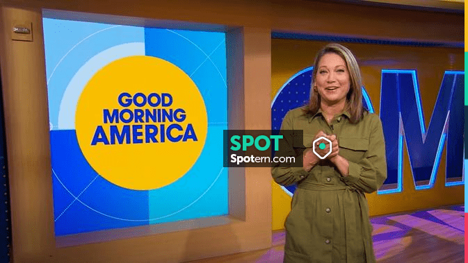 Free Assembly Belted Utility Mini Dress worn by Ginger Zee as seen in