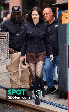Jeffrey Campbell Black Racing Stripes Kitten Heel Boots worn by Selena