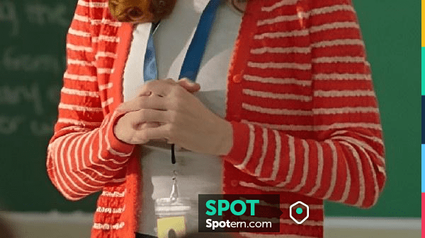 Red Striped Cardigan worn by Gwen Sanders (Stephanie Koenig) in English ...