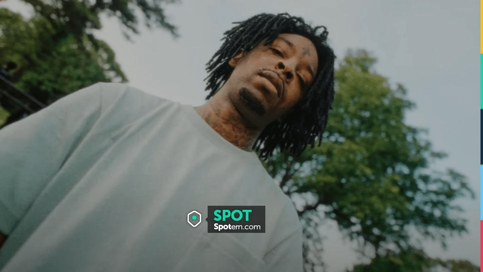 Louis Vuitton Pale Blue 3D Pocket T Shirt worn by 21 Savage in Baby ...