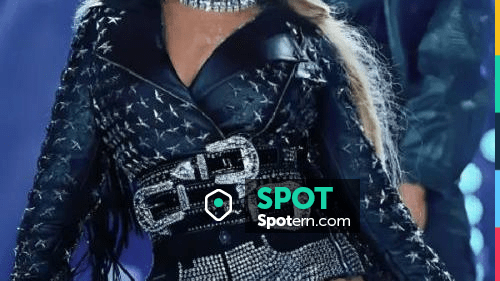 Star Black Leather Jacket worn by Beyoncé Atlanta in Cowboy Carter Tour ...