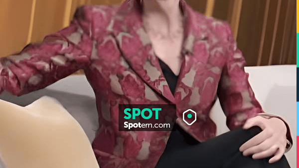 Pink Floral Blazer worn by Jane Lynch in TV-Show Access Daily 2025 ...