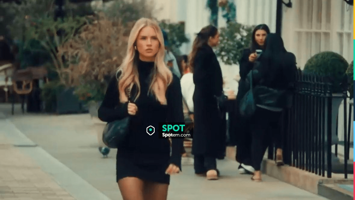 Asos Design Knitted Fine Gauge Mini Dress worn by Livvy Barker as seen