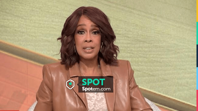 Alice + Olivia Macey Leather Blazer worn by Gayle King as seen in CBS ...