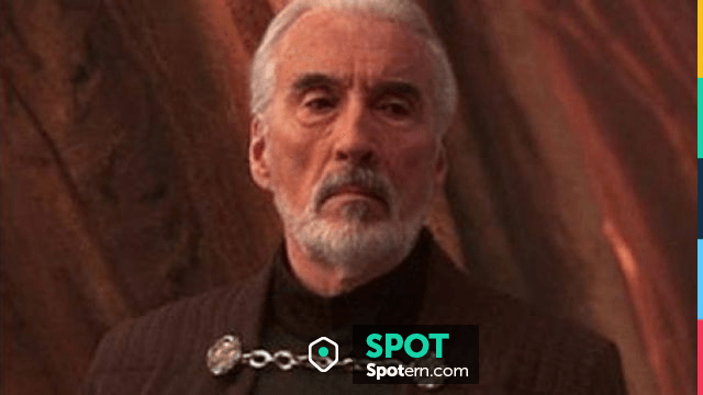 The clasp of the cape of count Dooku (Christopher Lee) in Star Wars II ...