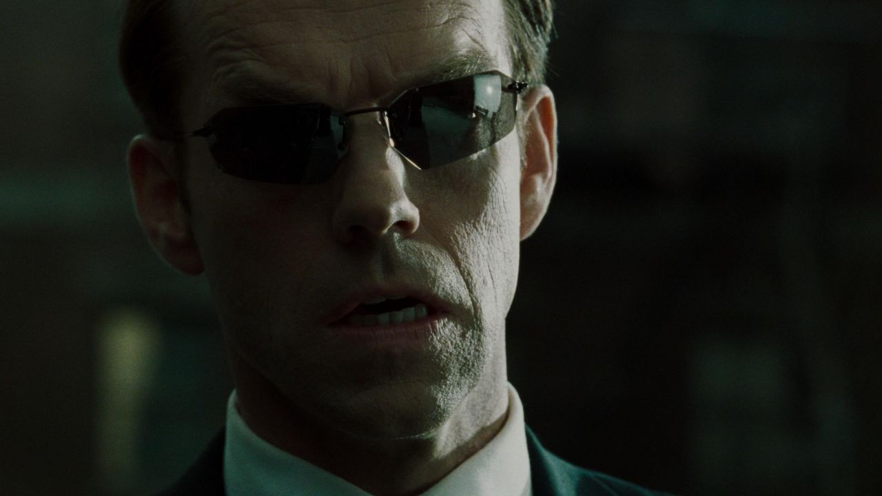 Sunglasses Blind 4040 worn by Agent Smith (Hugo Weaving) in the Matrix ...