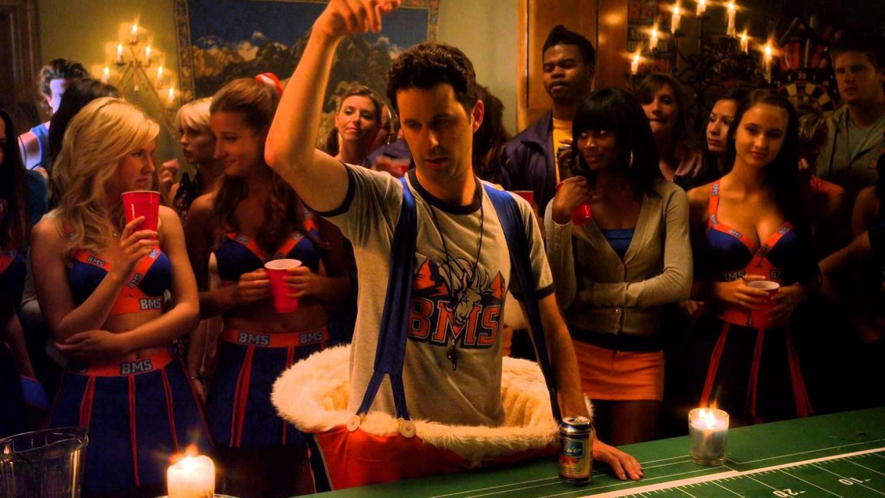 The outfit Cheerleader in Blue Mountain State S03E06.