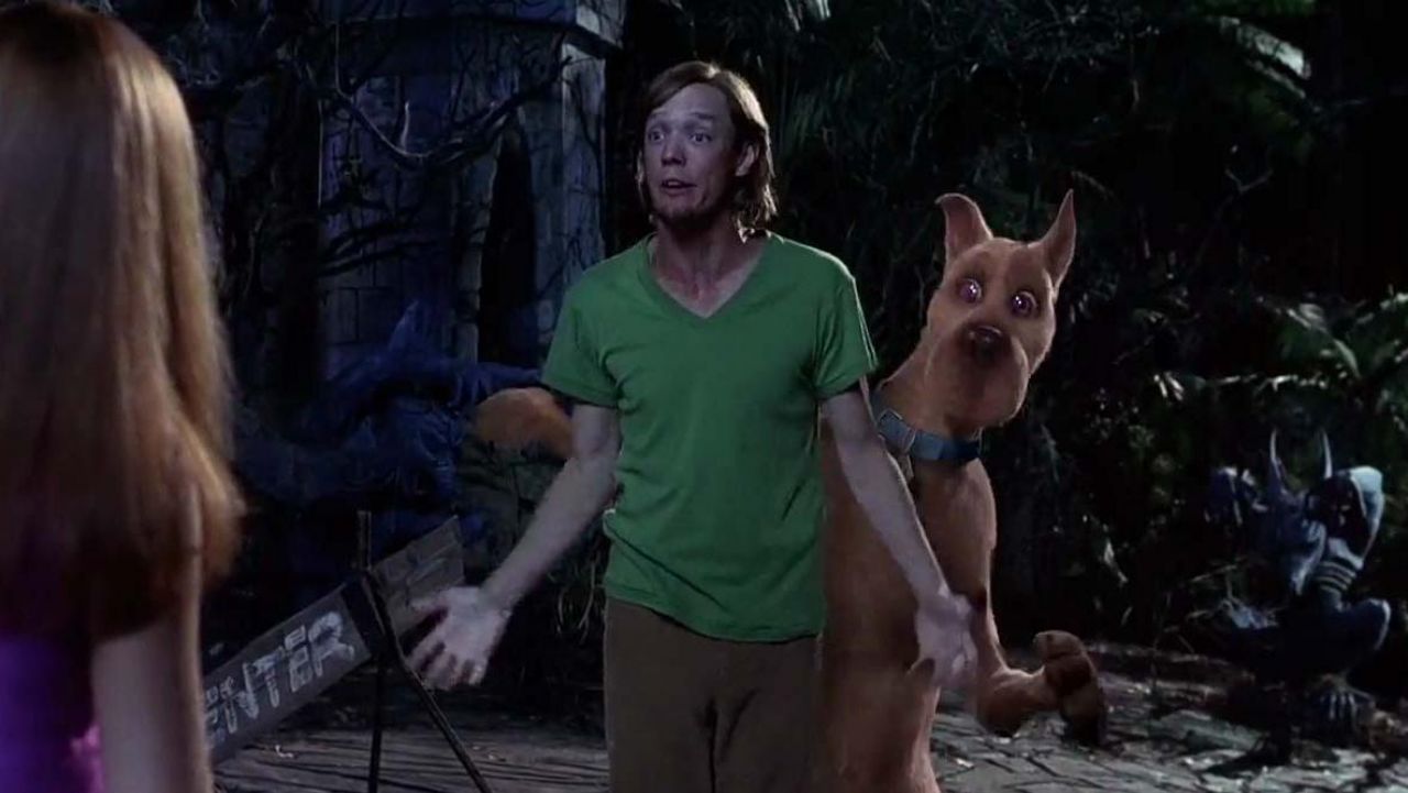 The disguise of Shaggy Rogers (Matthew Lillard) in the movie ScoobyDoo Spotern