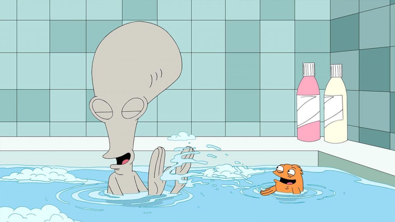 The suit of Roger the alien in the animated series American dad! 