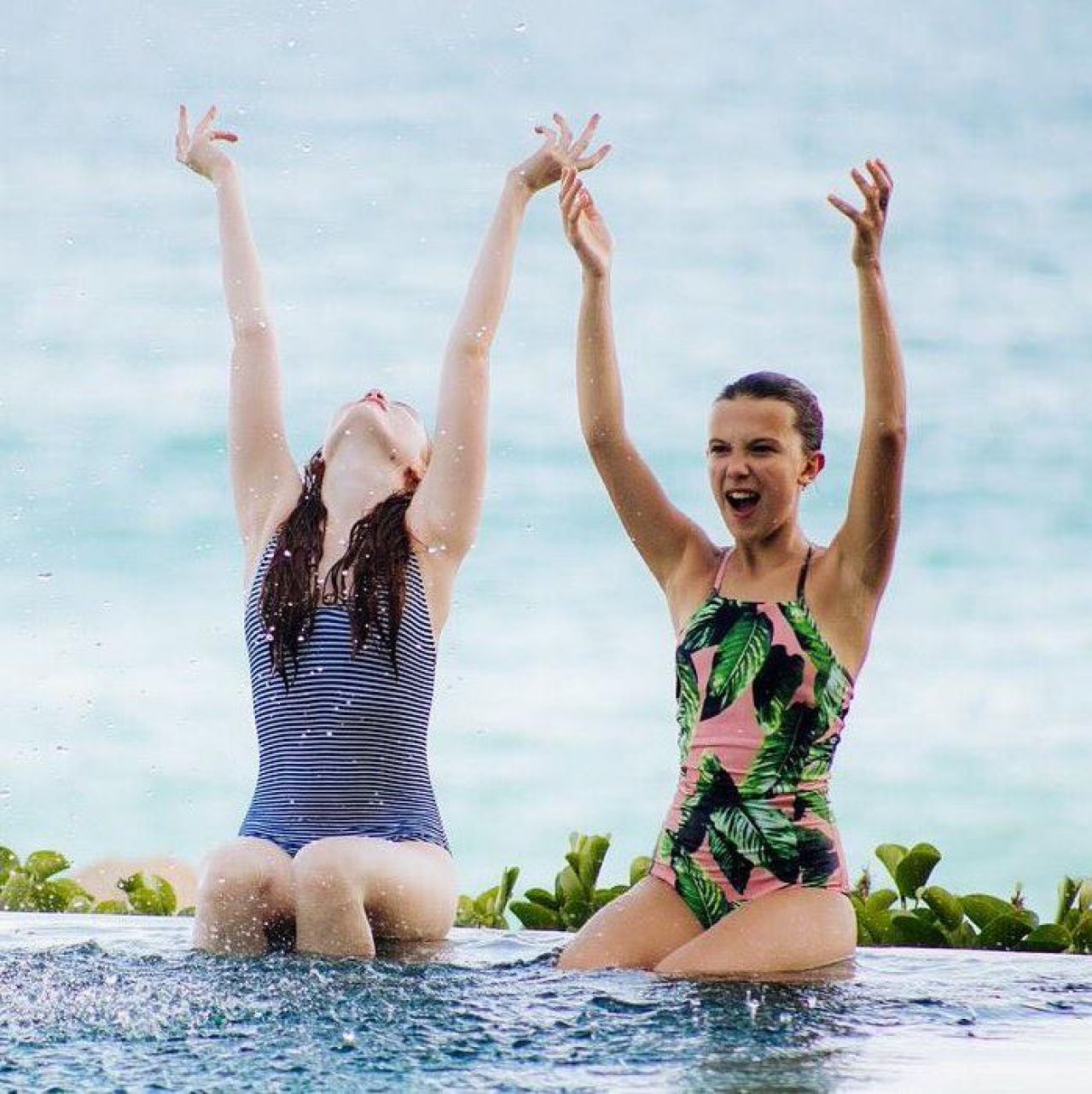 The Waikiki One Piece Swimsuit by Albion worn by Millie Bobby Brown during ...