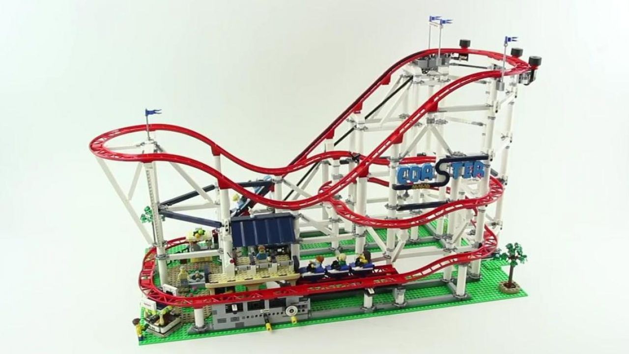 The Lego Creator Expert roller coasters in the YouTube video Lego ...