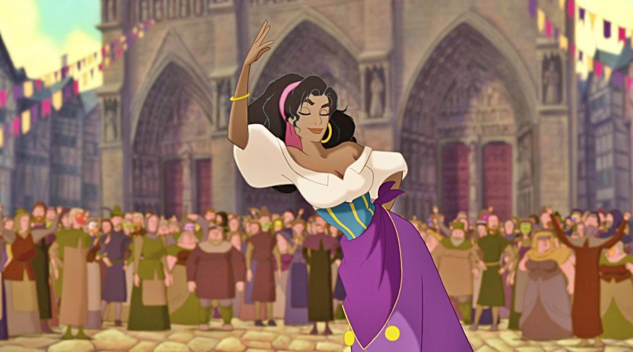 The dress of Esmeralda in The Hunchback of Notre-Dame.