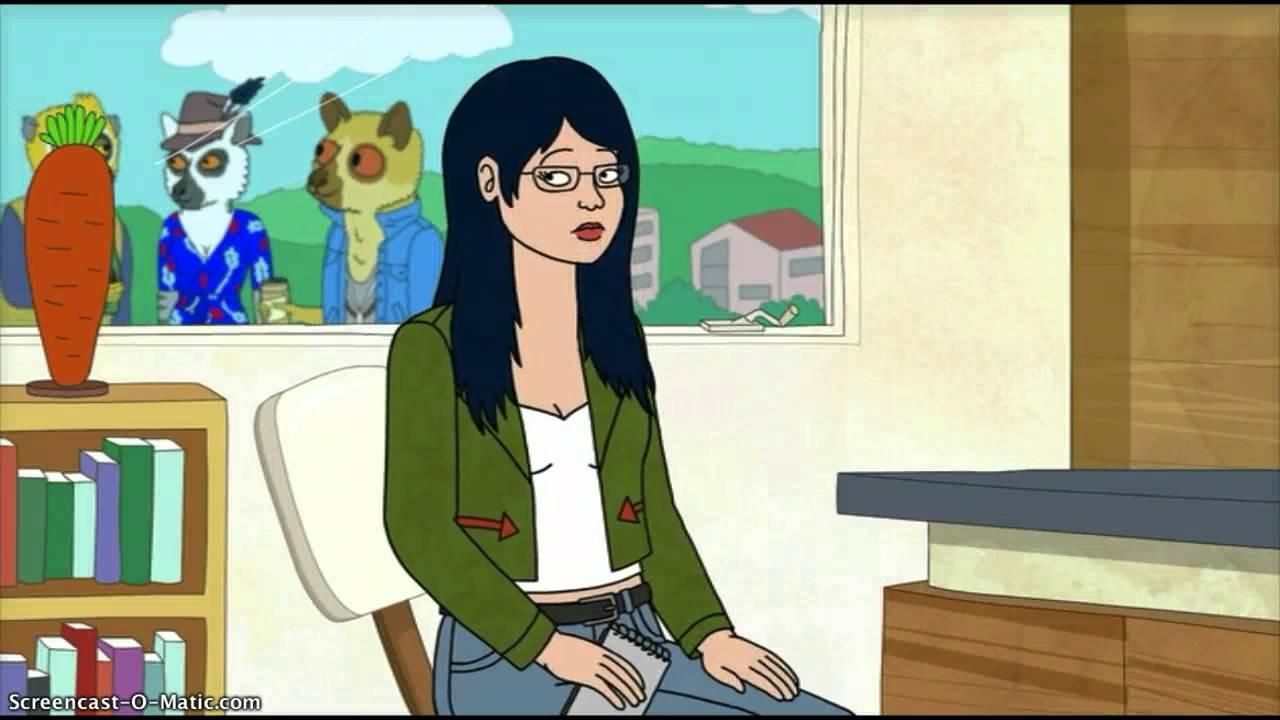 Diane Nguyen green jacket in Bojack Horseman.