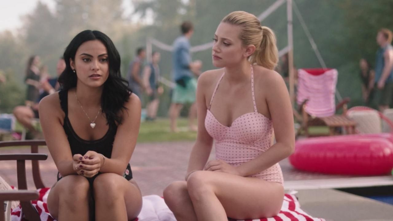 Black Floral Swimsuit Worn By Veronica Lodge Camila Mendes In