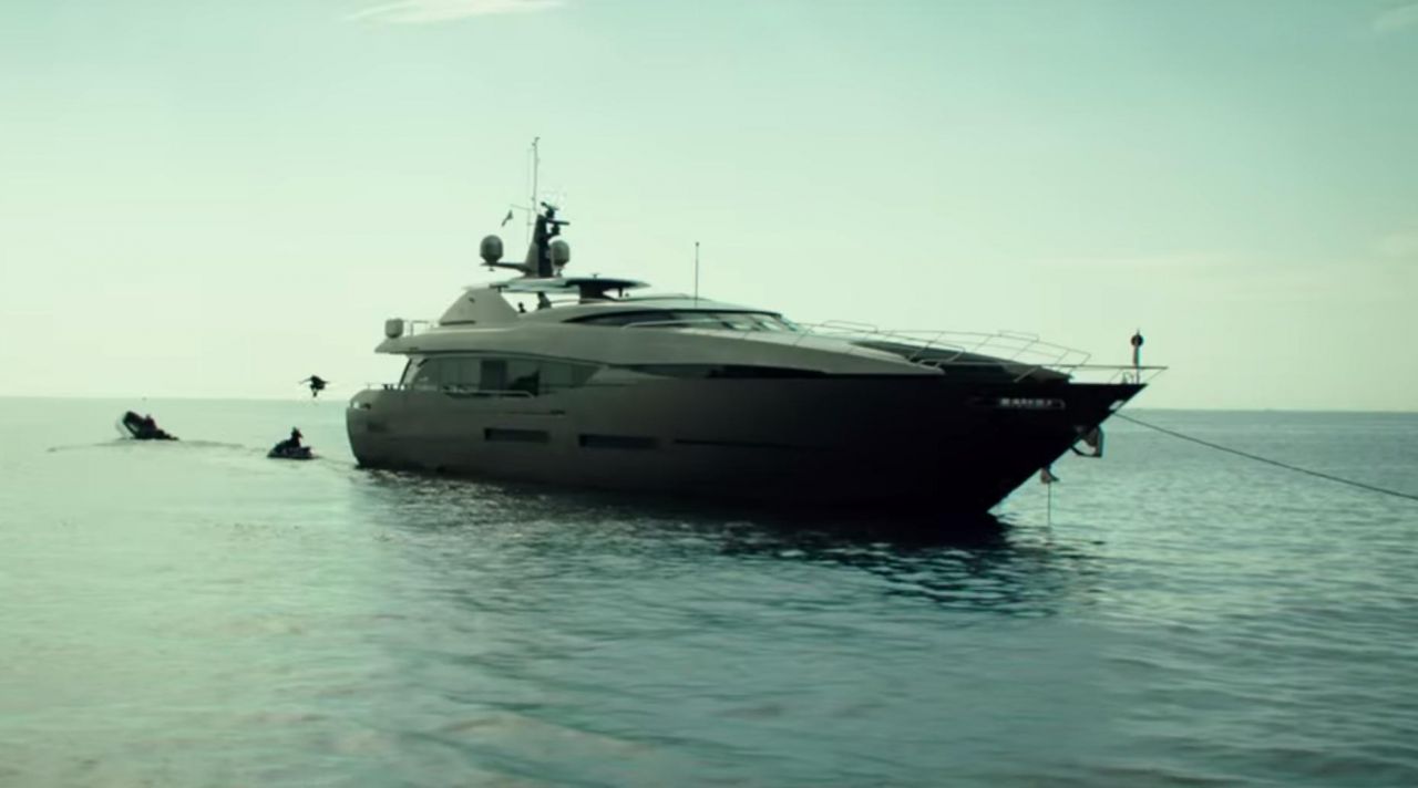 yacht in transporter refueled