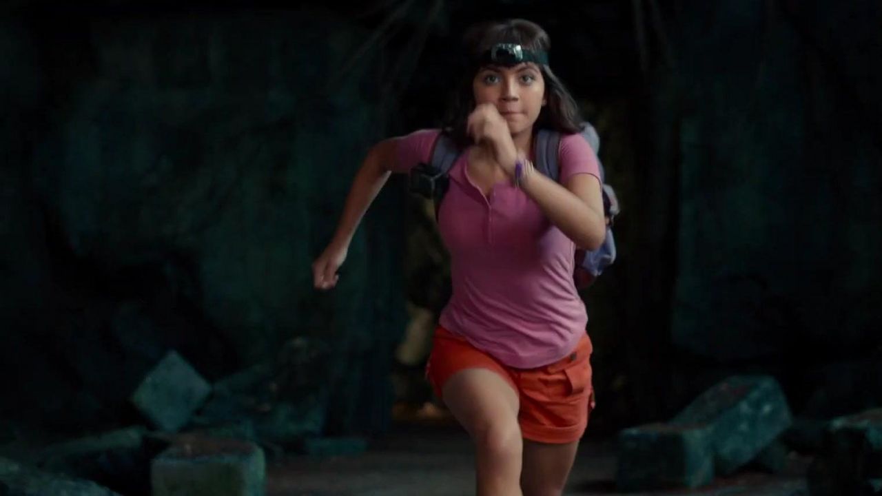 Orange Denim Shorts Worn By Dora Isabela Moner In Dora And The Lost