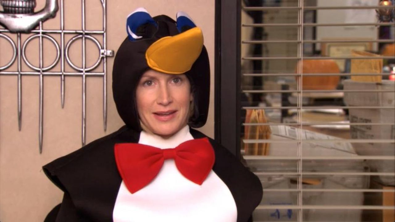 Penguin Costume of Angela Martin (Angela Kinsey) in The Office (Season 07 E...