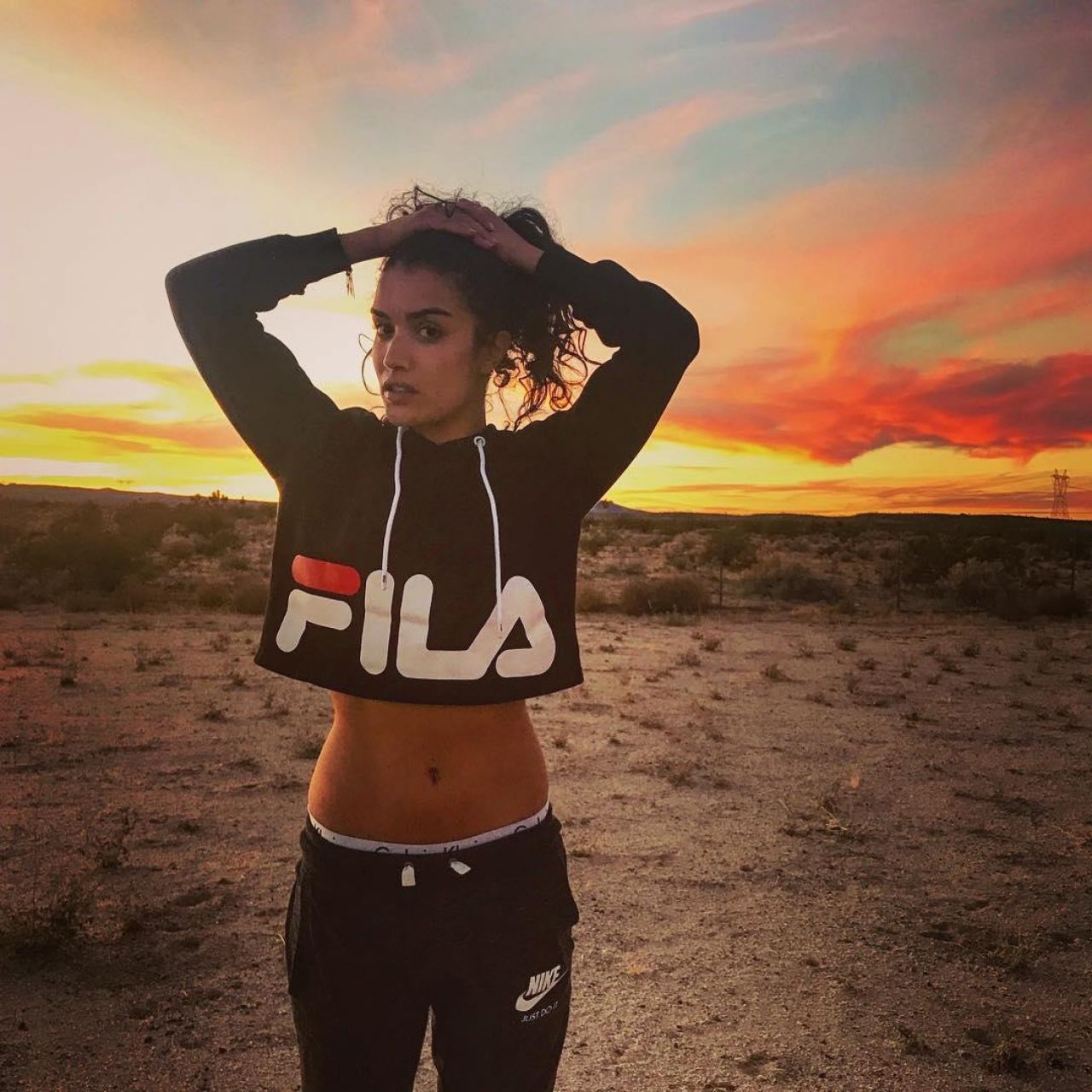 The Pants Nike Sportswear Gym Vintage Sabrina Ouazani on the account instag...