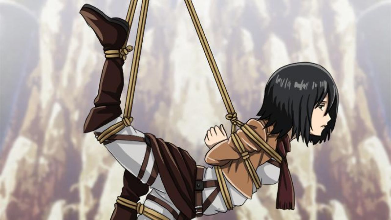 The high boots of Mikasa in The attack of the Titans.