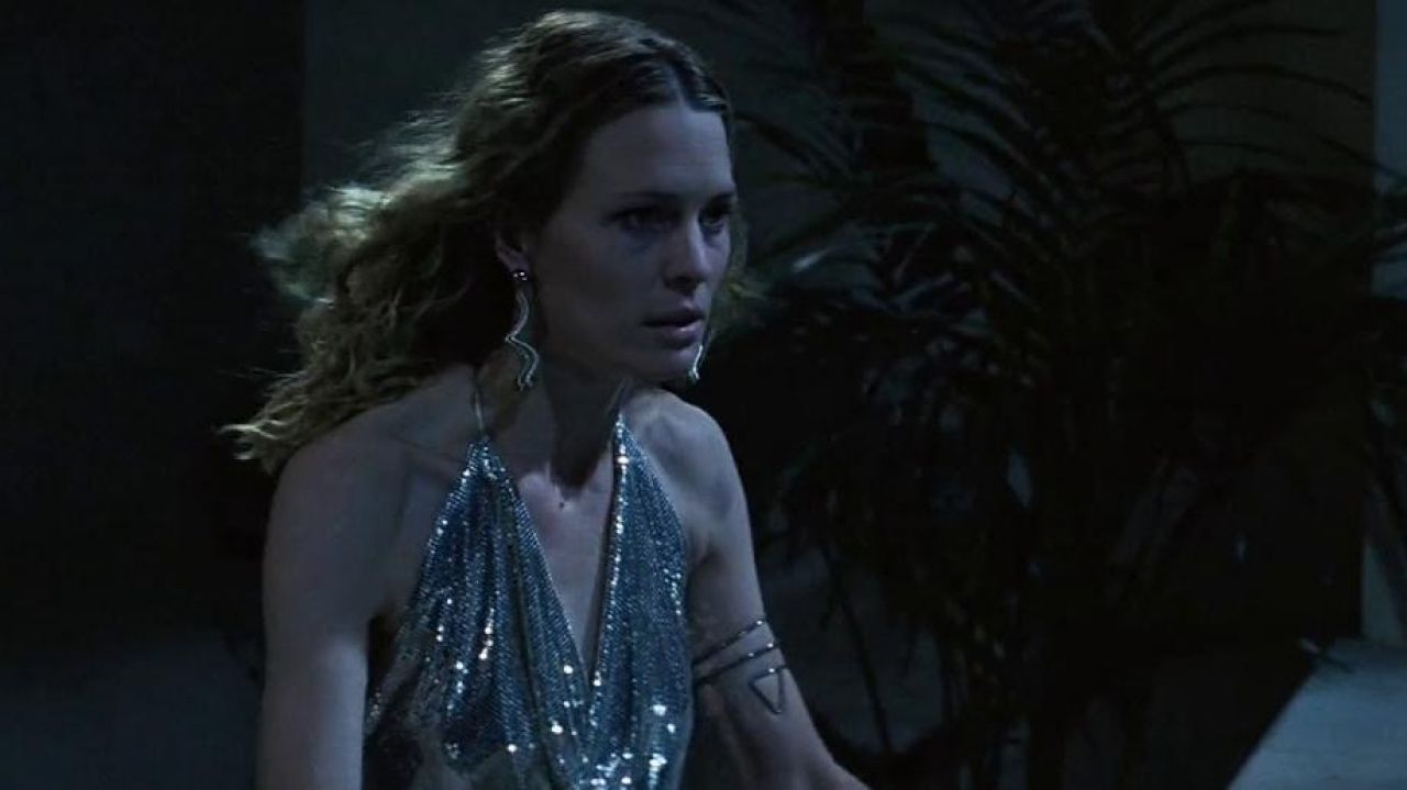 70s silver sequin halter top worn by Jenny Curran (Robin Wright) as seen in...