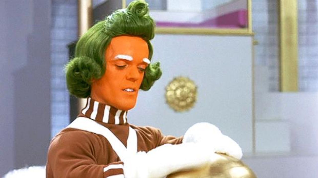 The wig vintage green Oompa Loompa (George Claydon) in Charlie and the Choc...