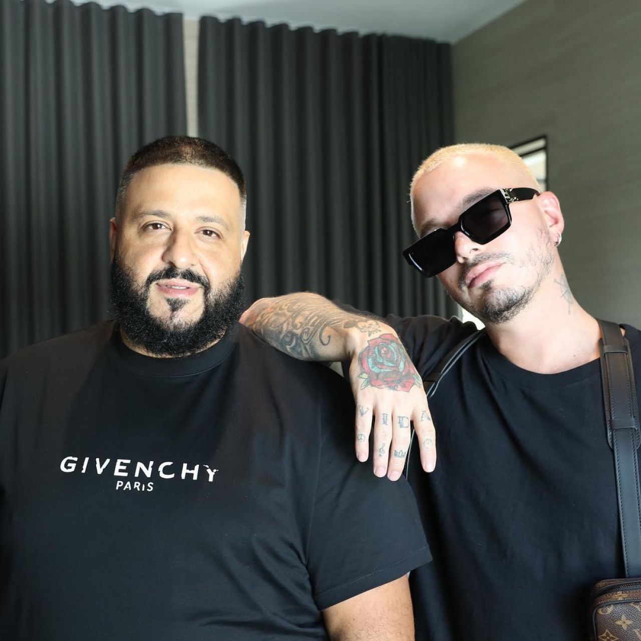 Givenchy Black Logo print T-shirt of DJ Khaled on the Instagram account @djkhaled | Spotern