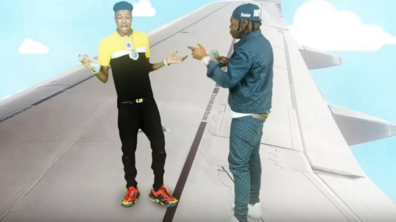 Louis vuitton Mono­gram Jeans & Den­im worn by Gunna in the YouTube