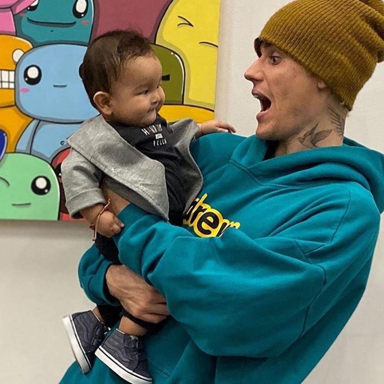 Drew House Logo Hoodie of Justin Bieber Uta Artist Space Los Angeles ...