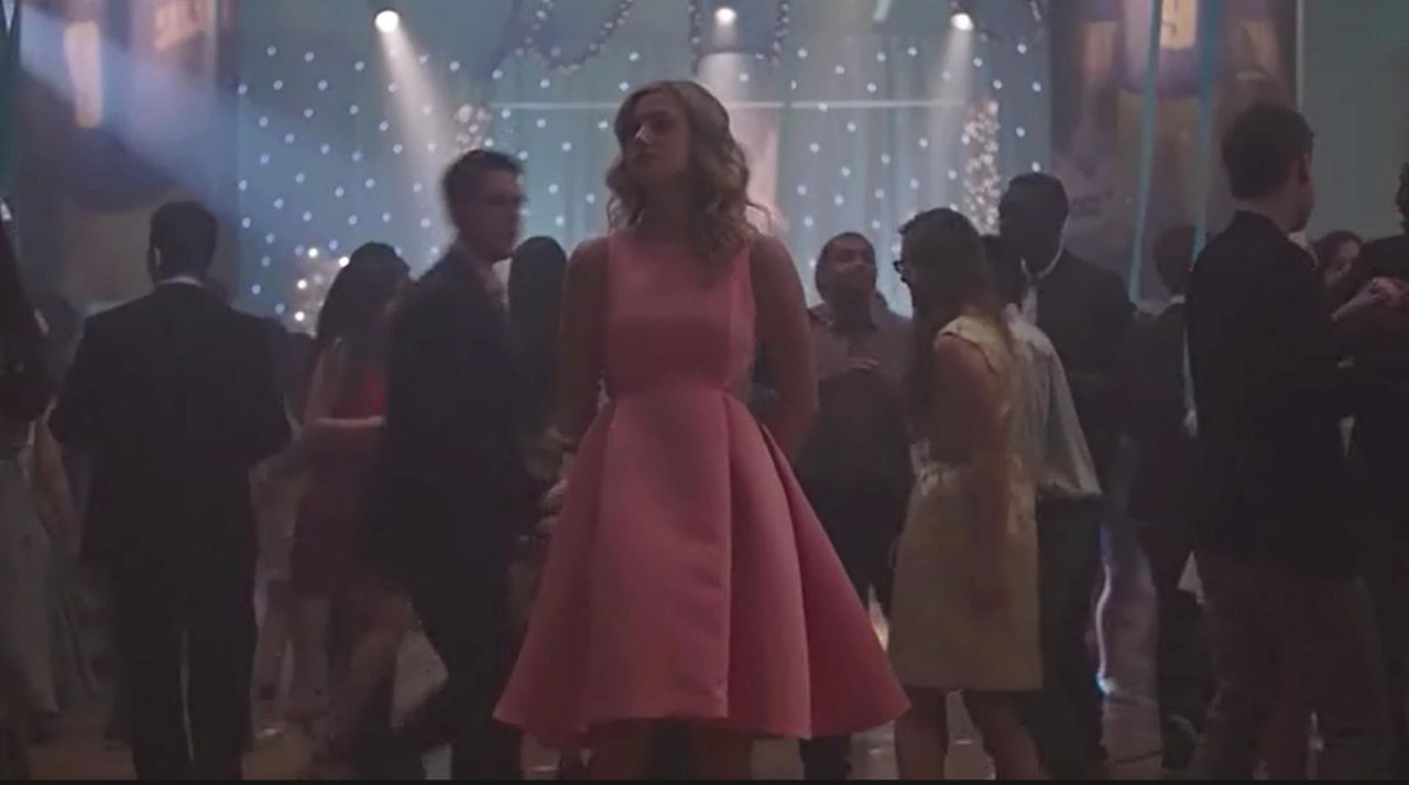 Pink Satin Prom Dress worn by Betty in Riverdale.