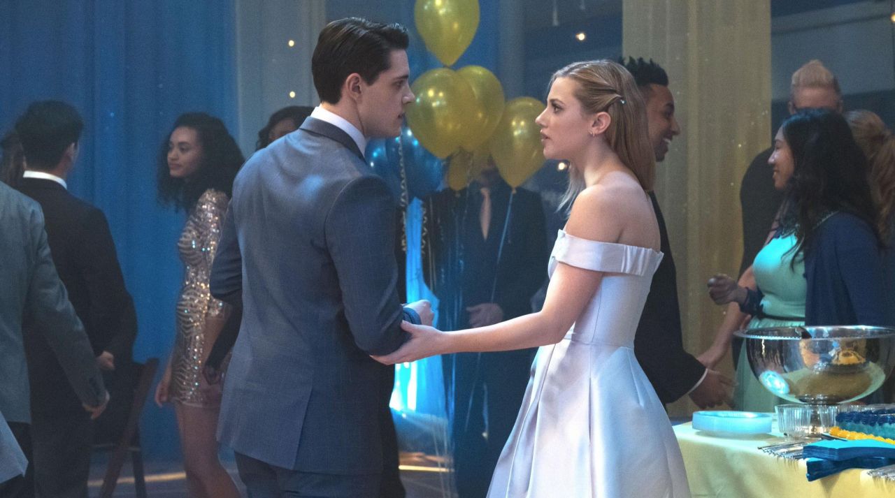 The prom dress silver worn by Betty Cooper (Lili Reinhart) in Riverdale, Se...