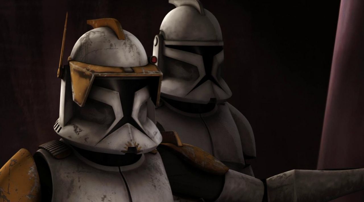 The helmet of commander Cody in Star Wars : The Clone Wars.