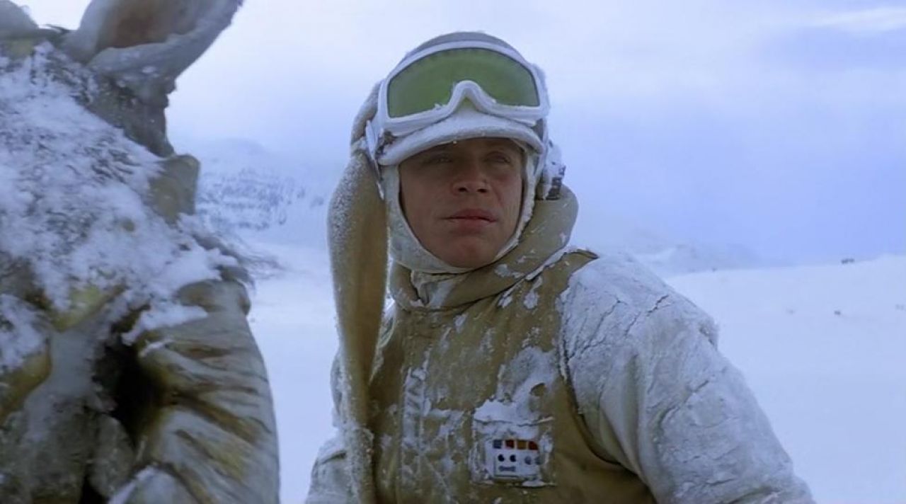 The record snow of Luke Skywalker (Mark Hamill) in Star Wars V : The ...