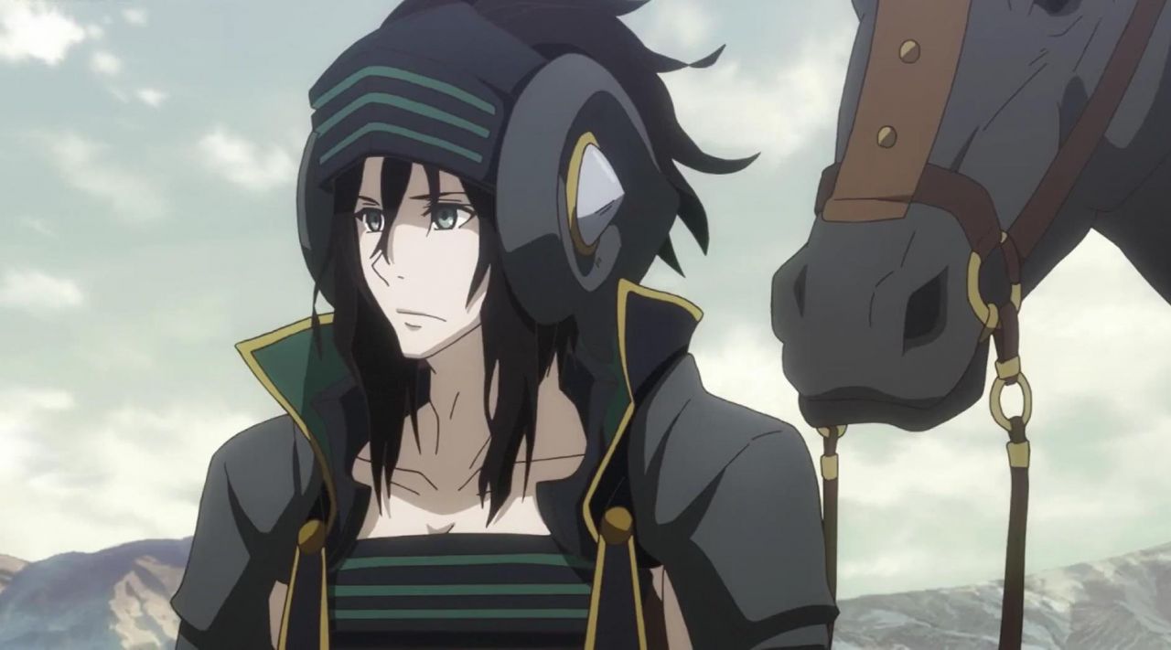 The costume / cosplay of Goldov in <b>Rokka</b> <b>no</b> <b>Yuusha</b>.