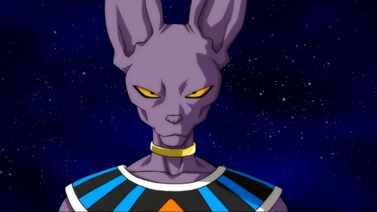 Figurine of Beerus from Dragon Ball super.