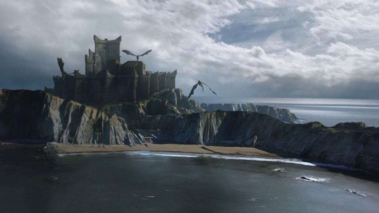 The beach of Itzurun of the village of Zumaia in the basque Country of spain, the filming