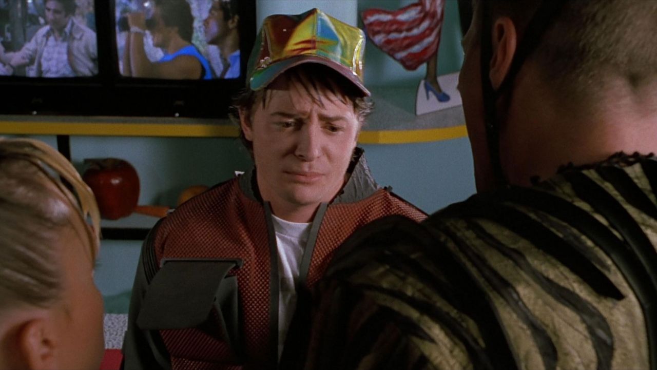 The hat of Marty McFly (Michael J. Fox) in back to the future.
