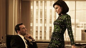 El vestido verde con estampado Banana Republic usado por Megan Draper (Jessica Paré) en la serie Mad Men