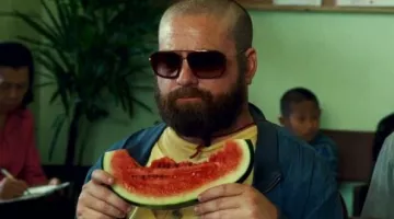 Les lunettes de soleil Mos­ley Tribes portées par Alan (Zach Galifianakis) dans Very Bad Trip 2