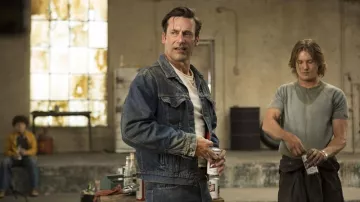 La veste en jean de Don Draper (Jon Hamm) dans Mad Men S07E10