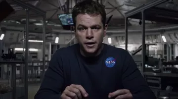The t-shirt Nasa of Mark Watney (Matt Damon) in a Single on March