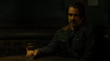 The Wrangler denim jacket worn by Detective Ray Velcoro (Colin Farrell) in the series True Detective (Season 2 Episode 3)