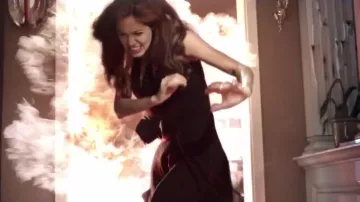 The long dress slit Jane Smith (Angelina Jolie) in Mr. & Mrs. Smith