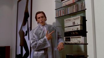 Le tableau dans l'apparement de Patrick Bateman (Christian Bale) dans American Psycho