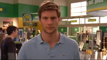 Lacoste polo light blue Devon Woodcomb (Ryan McPartlin) in the series Chuck
