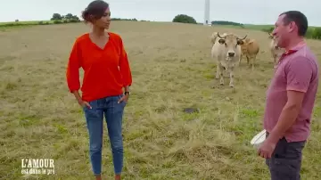 The jeans Karine Le Marchand in The love is in the meadow of the 22.01.18