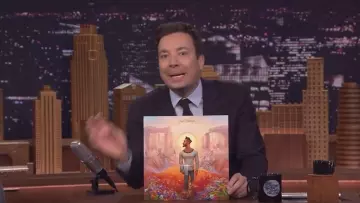 The vinyl Jon Bellion presented by Jimmy Fallon on his show The Tonight Show