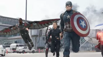 Blue Leather Jacket worn by Captain America (Chris Evans) as seen in Captain America: Civil War