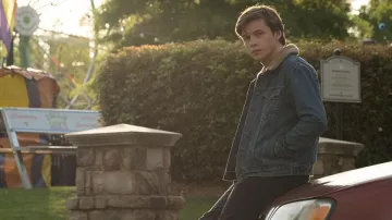Blue Denim Jacket worn by Simon Spier (Nick Robinson) as seen in Love, Simon