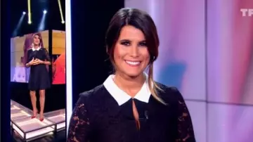 The black dress with lace collar and white Karine Ferri in Documentaries
