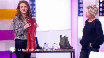 Les bottes en cuir rouge conseillées par Sophie Brafman dans C'est au programme du 30/01/2018